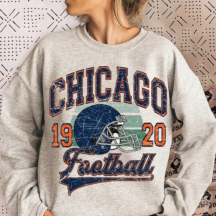 Chicago Football Sweatshirt Vintage Style Chicago Shirt Chicago Football Shirt S