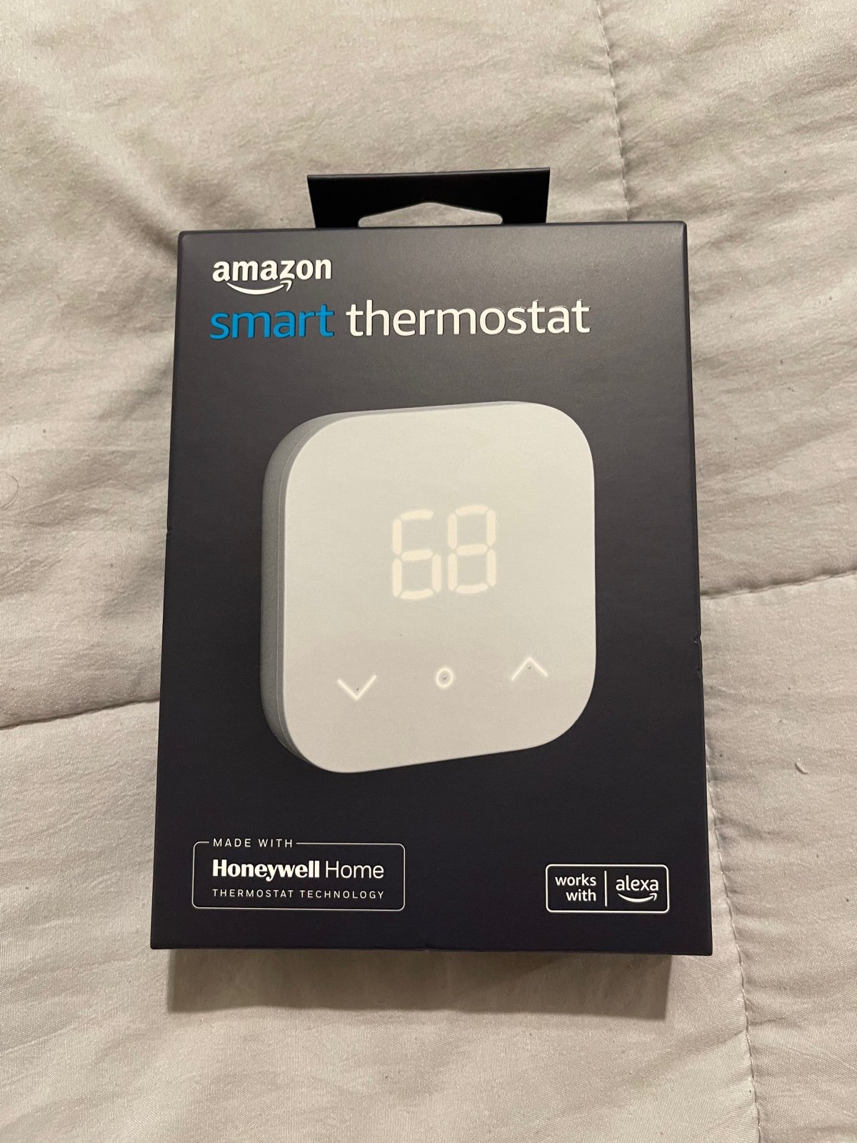 Amazon - Smart Programmable Thermostat with Alexa - White