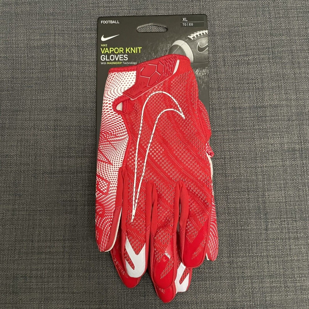 Nike Vapor Knit 3.0 Football Gloves Men's XL University Red/White