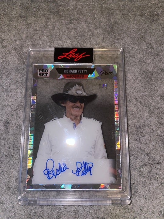 Richard Petty 2023 Leaf Pro Set Pure Auto Silver Crystal Spectrum #3/6