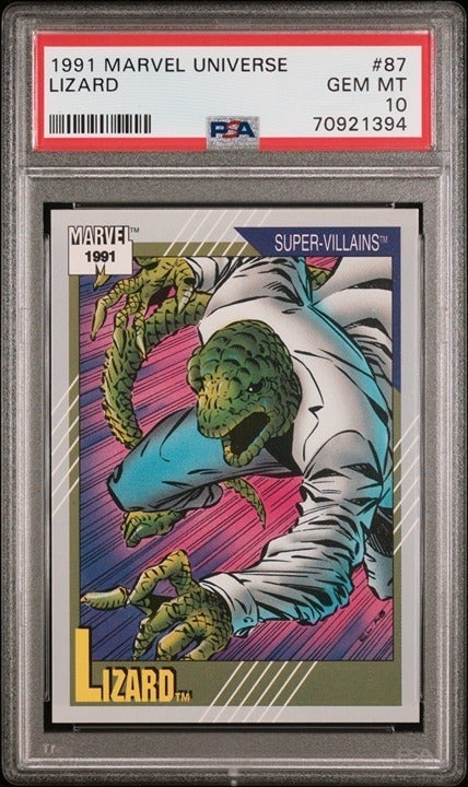 1991 Marvel Universe Super-Villains Lizard #87 PSA 10 GEM MINT RARE