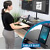 Mount-It! MI-7934 Sit-Stand Desk Converter with Dual Monitor Mount in Black