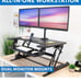 Mount-It! MI-7934 Sit-Stand Desk Converter with Dual Monitor Mount in Black