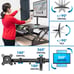 Mount-It! MI-7934 Sit-Stand Desk Converter with Dual Monitor Mount in Black
