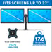 Mount-It! MI-7934 Sit-Stand Desk Converter with Dual Monitor Mount in Black