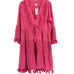 NWT Sundance RENATA DANCING Boho Tassel Eyelet Tiered Ruffle Sleeve Dress SMALL