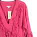NWT Sundance RENATA DANCING Boho Tassel Eyelet Tiered Ruffle Sleeve Dress SMALL