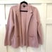 Talbot's Women's Pink Open Sweater Blaze Cardigan Marino wool Mix Size: XLp