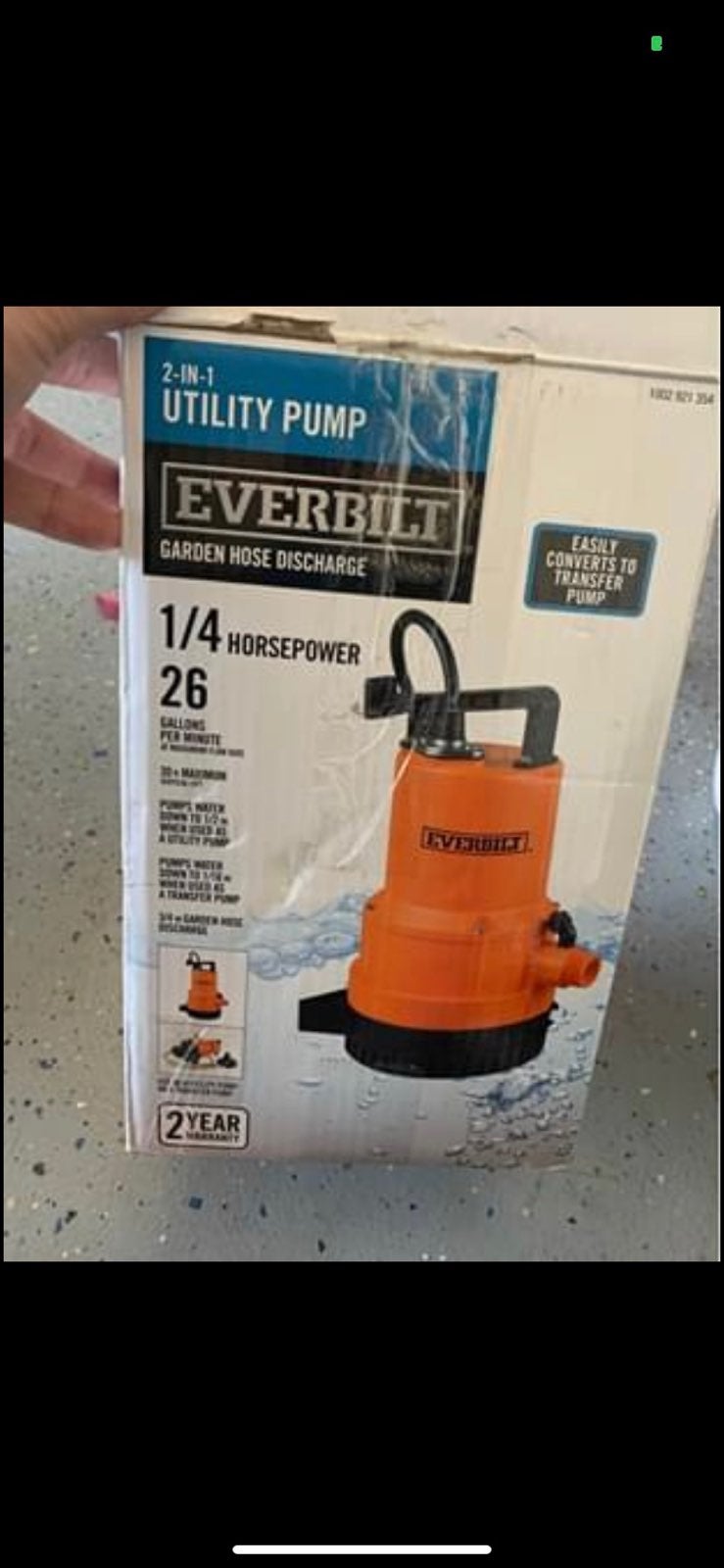 NEVER USED Everbilt Water Pump