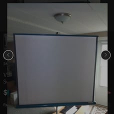 50x50 blue vintage sears projection screen