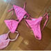 3pack O-ring Chain Detail Ruched Halter Triangle Animal Costume Set L1