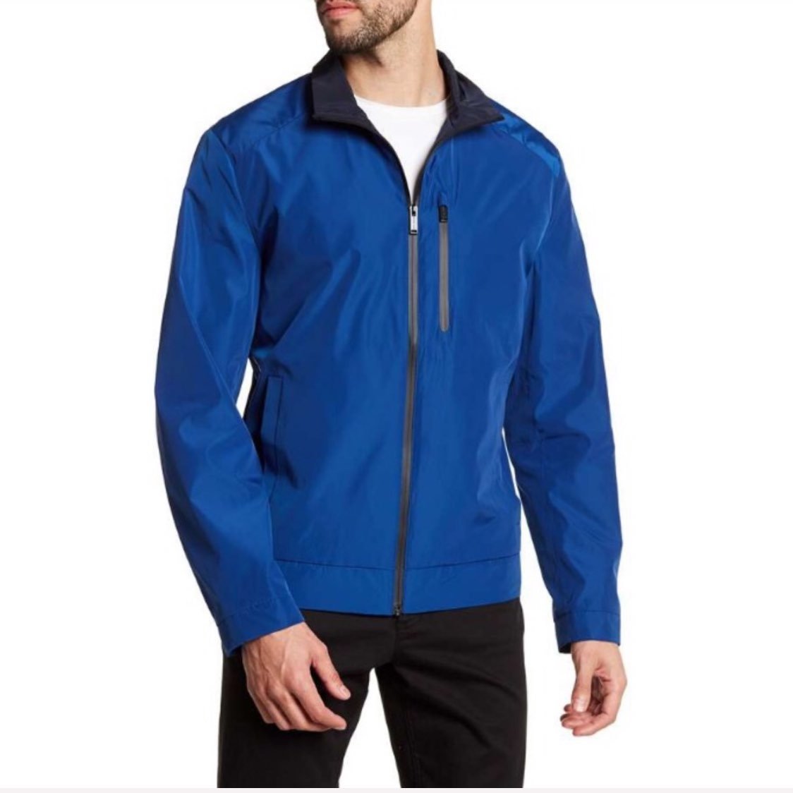 Micheal Kors Contrast Collar Rain Jacket