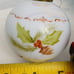 Vtg '84 RARE Signed Veltien Porcelain Handpainted Hollyberry Pine Ornament Art