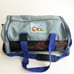 VTG 1996 Warners Bros Looney Tunes Duffle Bag Luggage Vinyl Denim Blue Straps