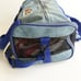 VTG 1996 Warners Bros Looney Tunes Duffle Bag Luggage Vinyl Denim Blue Straps