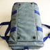 VTG 1996 Warners Bros Looney Tunes Duffle Bag Luggage Vinyl Denim Blue Straps