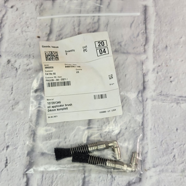SKF Multivac Chain Grease Oil applicator Brush D4mm 2 PCS New