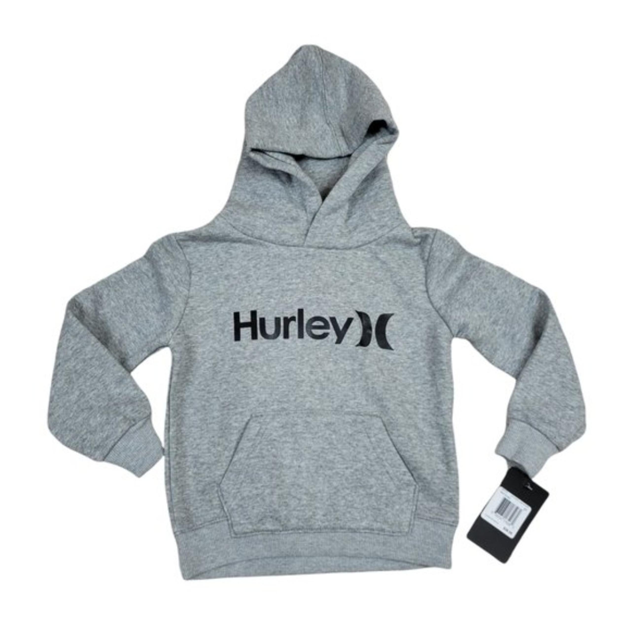 Hurley Core Fleece Pullover Hoodie, 2T, Gray, Kangaroo Pocket, New With Tags NWT
