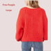 FREE PEOPLE fuzzy textured pullover red L
