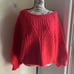 FREE PEOPLE fuzzy textured pullover red L