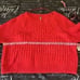 FREE PEOPLE fuzzy textured pullover red L