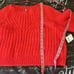FREE PEOPLE fuzzy textured pullover red L