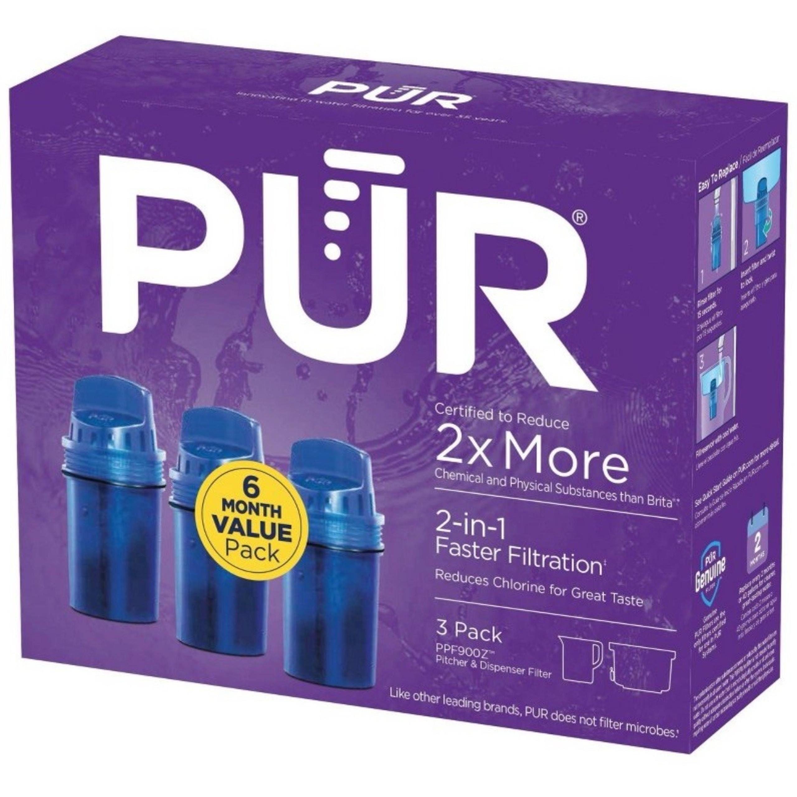 3 Pack Pur Replacement Pitcher Water Filters PPF900Z NEW