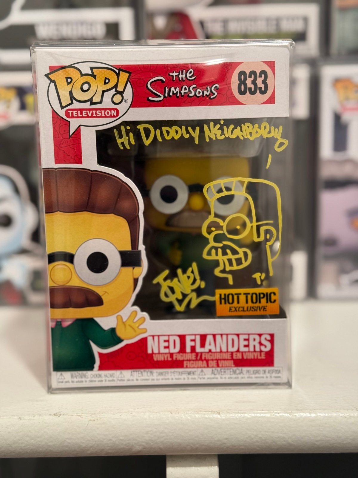 Ned Flanders Signed Funko Pop