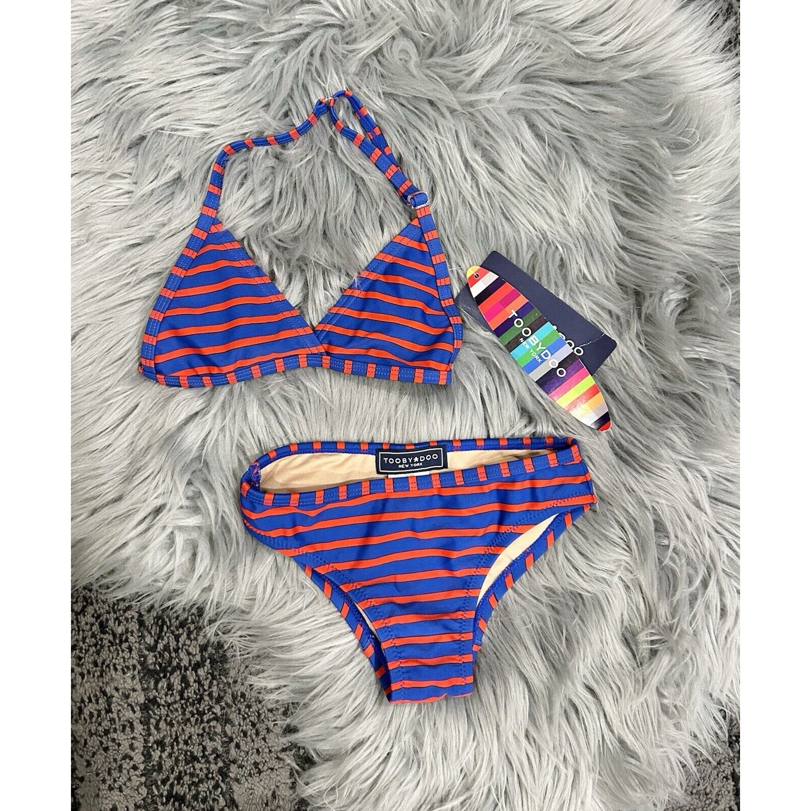 Toobydoo Red/Navy Star Of Stripes Bikini Toddler Size 1-2Y