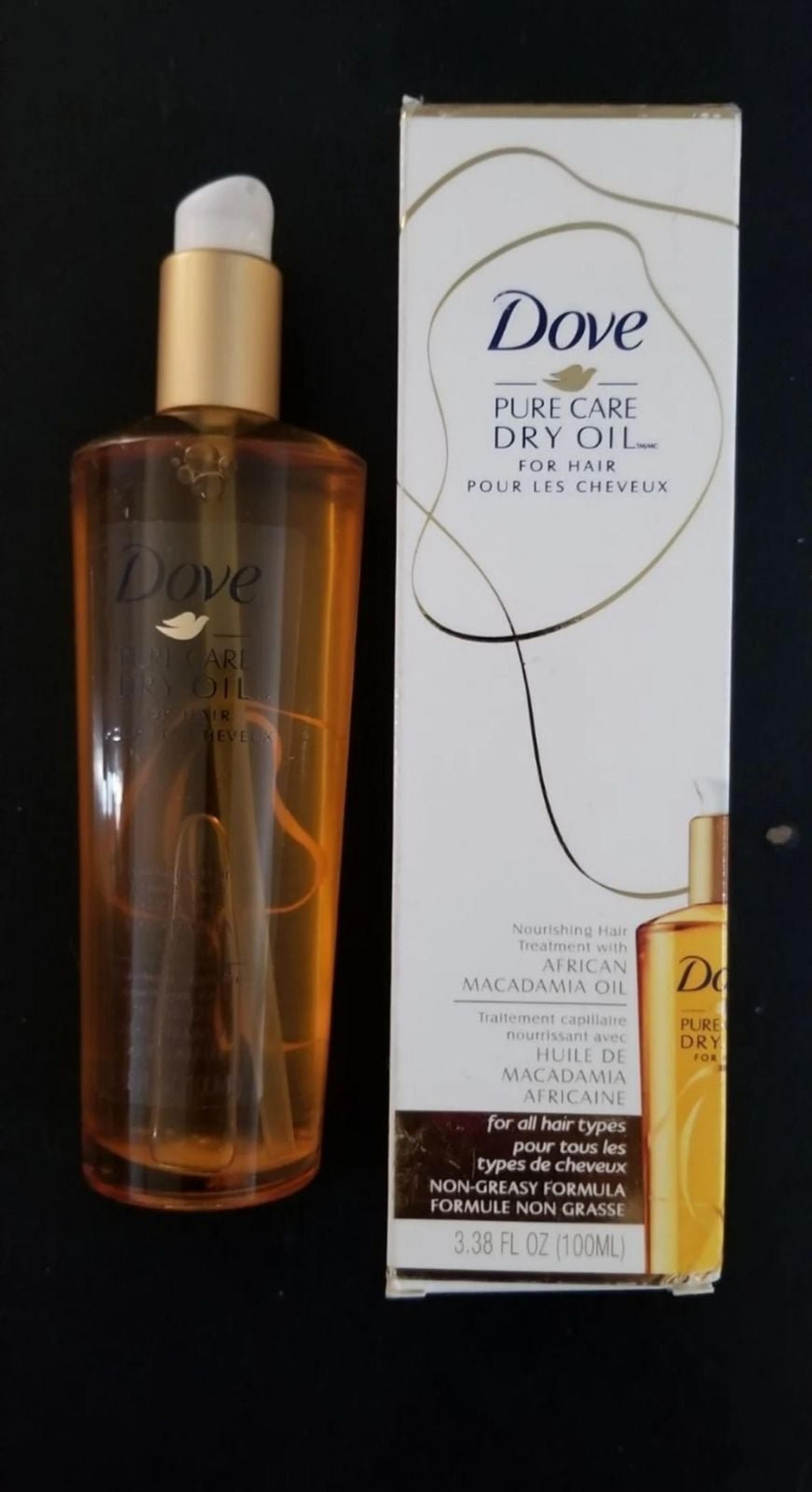 RARE! DISCONTINUED! DOVE PURE CARE DRY OIL FOR HAIR.