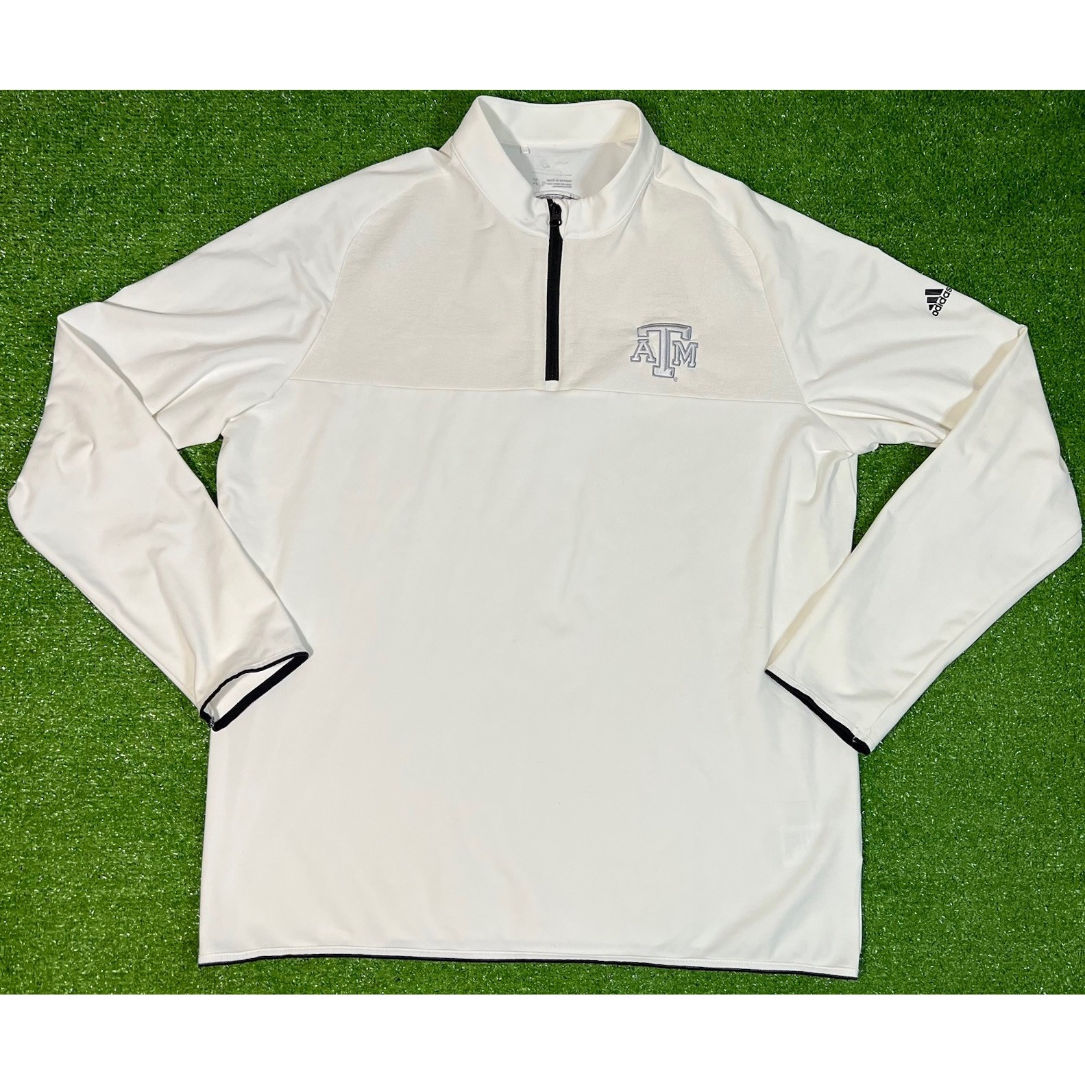 Texas A&M Team Issued 1/4 Zip XL Aggie Football Bowl Game Pullover EUC White