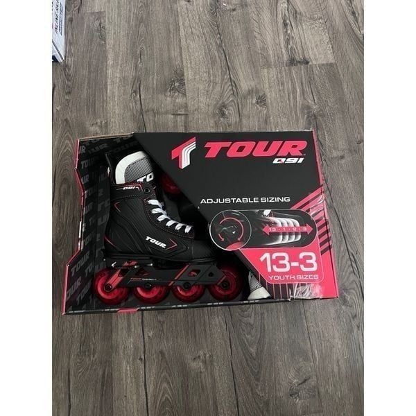 Tour Q91 Kids' Adjustable Inline and Roller Hockey Skates