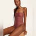 J. Crew Ruched tie-back one-piece in polka dot, Women’s Size 24