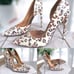 L.A.M.B. Camryn II Leopard Print platform D' Orsay Pumps Size 8