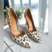 L.A.M.B. Camryn II Leopard Print platform D' Orsay Pumps Size 8