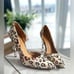 L.A.M.B. Camryn II Leopard Print platform D' Orsay Pumps Size 8