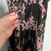 NWT Marchesa Notte Pleated Floral-Print Chiffon Dress