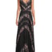 NWT Marchesa Notte Pleated Floral-Print Chiffon Dress