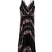 NWT Marchesa Notte Pleated Floral-Print Chiffon Dress