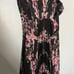 NWT Marchesa Notte Pleated Floral-Print Chiffon Dress