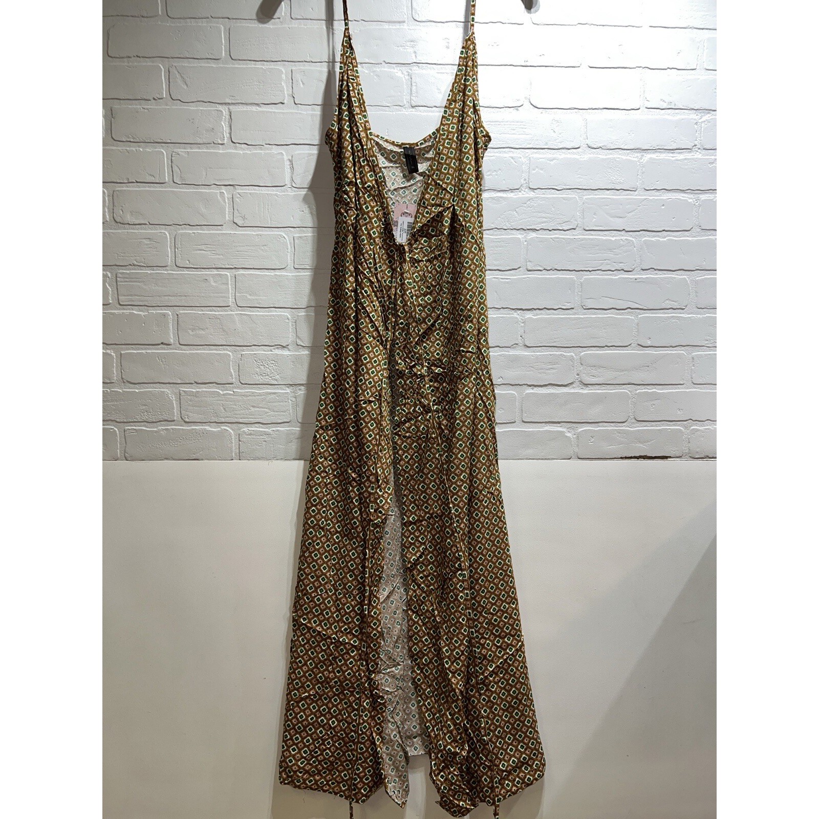 NWT! Valija Gitana INC Mercure Dress Brown Flowers Size XL 52