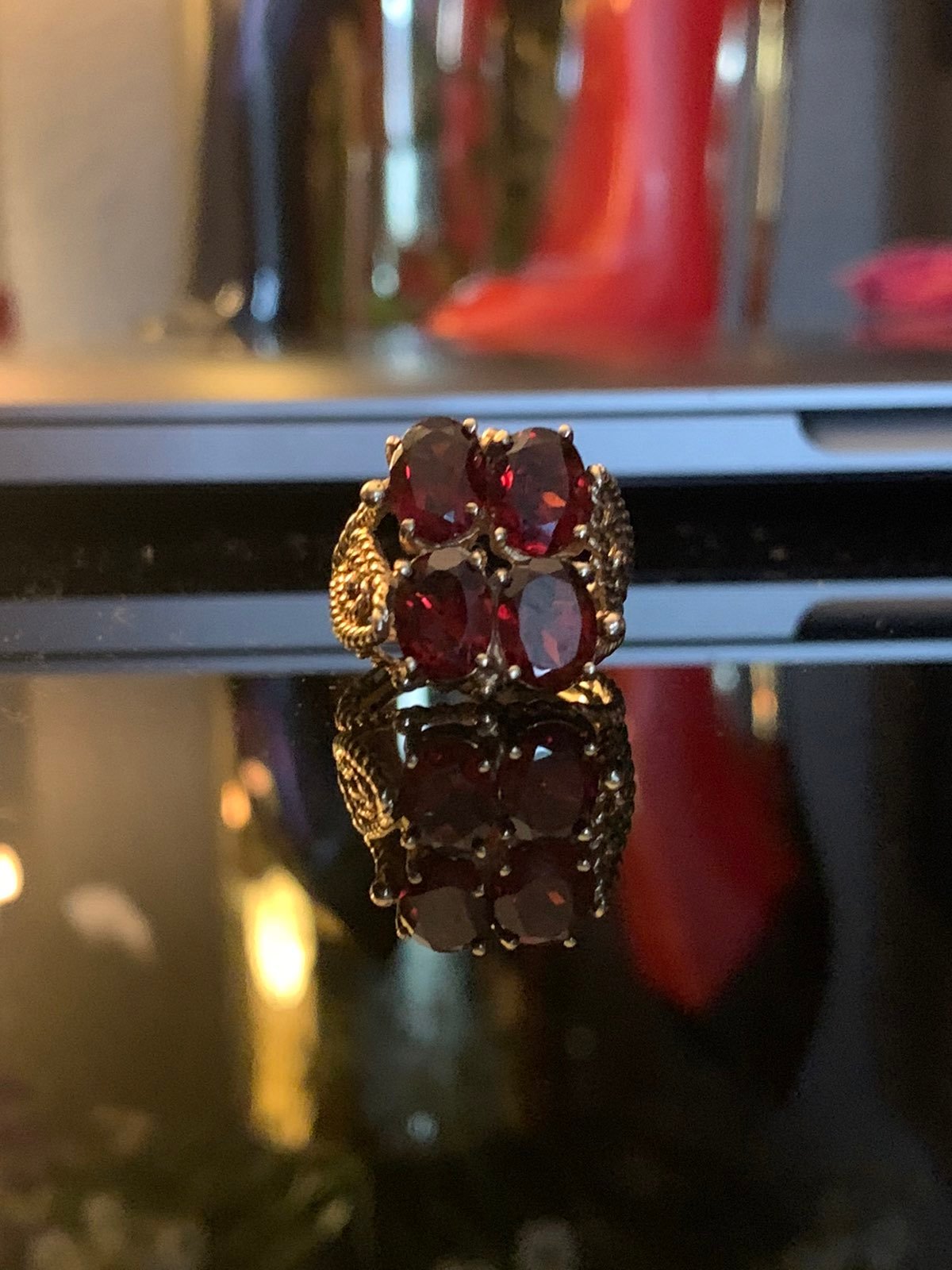10k garnet ring