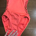 Seafolly Mesh About High Neck Nectarine Orange Swimsuit Small