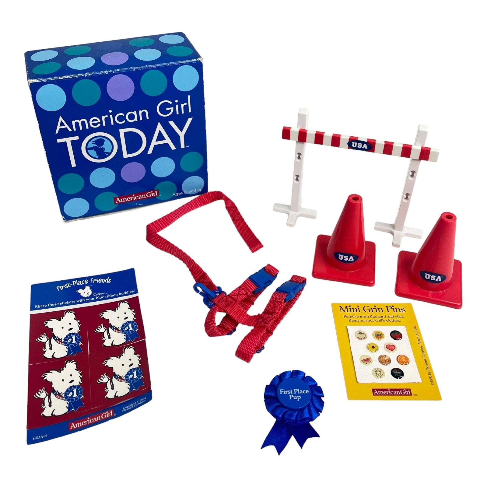 American Girl Today COCONUT AGILITY SET Dog Leash Collar Jump Cones Magnetic Toy