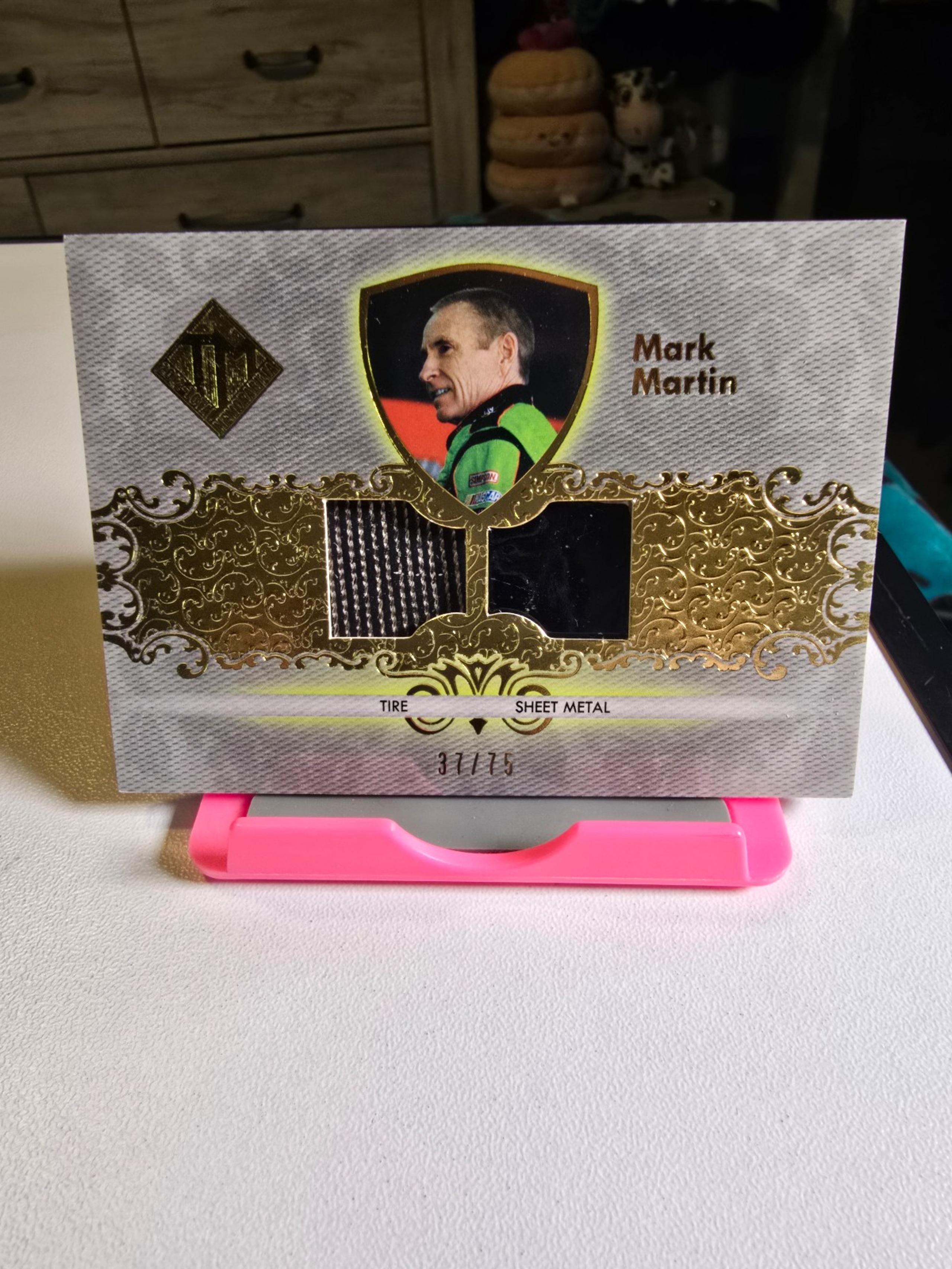2012 Press Pass Total Memorabilia - Dual Swatch Mark Martin #TM-MM Gold /75