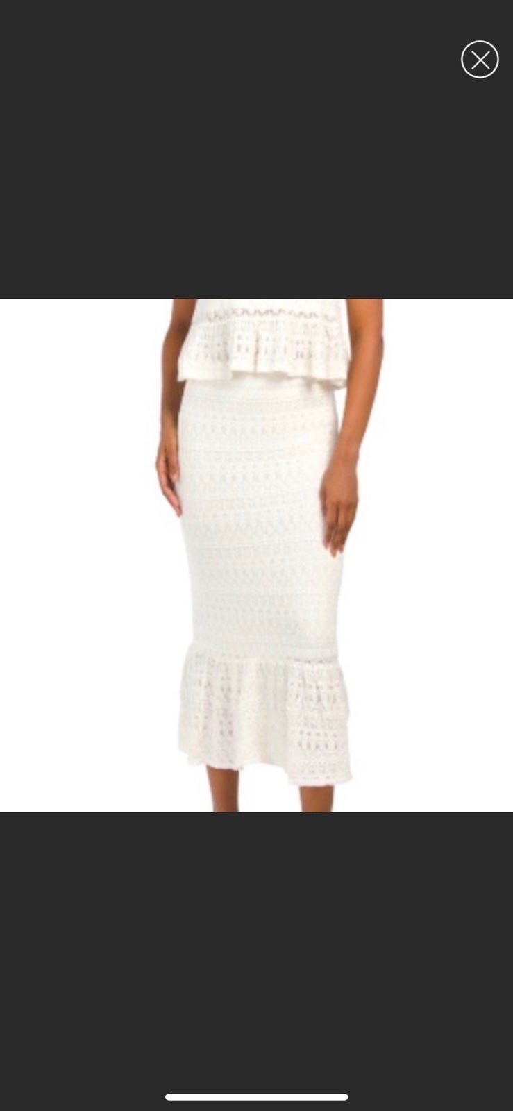House of Harlow 1960 ivory crochet maxi skirt size S