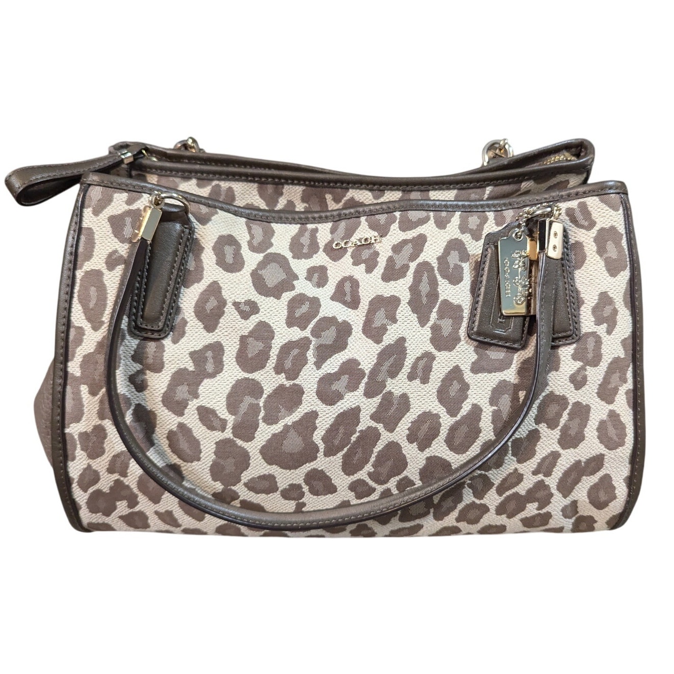 Coach Madison Ocelot Jaquard Cafe CarryAll Purse