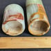 Lot of 2 Marble Onyx Candle Tea Light Holders