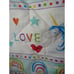 Unicorn Rainbow Flowers Heart Quilted Girls Lap Quilt Size 37.5 X 41