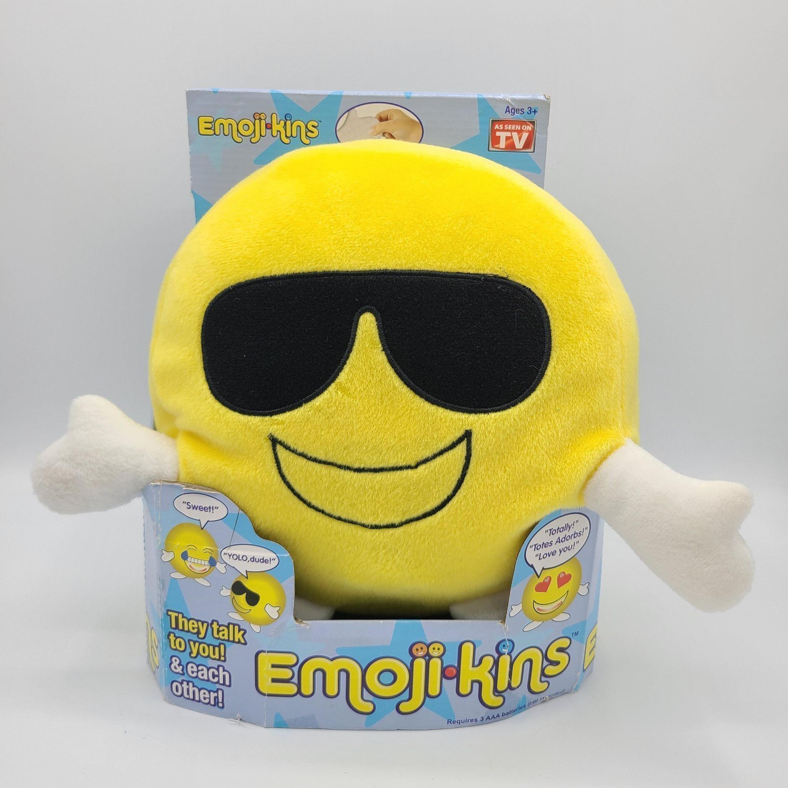 Emojikins Cool Cat Talking Smiley Face Sunglasses Plush Pillow As Seen on TV